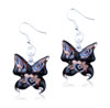 Black Butterfly Murano Glass Earrings