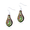 Tan Swirl Drop Murano Glass Earrings
