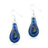 Blue Swirl Drop Murano Glass Earrings
