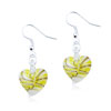 Yellow Waveline Heart Earrings