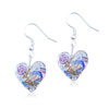 Blue Zigzag Line Heart Earrings