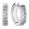April Birthstone Clear Swarovski Crystal 925 Sterling Silver Hoop Earrings EA_CSSS09