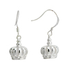 Sterling  Silver  King  Crown  Dangle Earrings