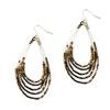 Glitter Tan Acrylic Beaded Earrings