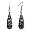 Pugster Engraved Grid Pattern Dangle