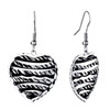  Earrings - Silver Tone Heart Earrings