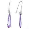 Classic Purple February Birthstone Crystal Drop Dangle Earrings