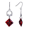 Classic Ring Dangle Light Siam July Birthstone Crystal Dangle Earrings