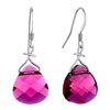 Pretty Ruby Rhinestone Crystal Drop Dangle Earrings