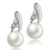 Crystal And Pearl Cherry Shaped Earrings