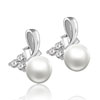 Graceful Crystal And Pearl Earrings