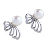 Freshwater Pearl  Clover  Earrings