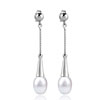 Long Elegant Dangling Pearl Earrings