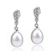 Dangle Pearl Crystal Stick  Earrings  EA_GS114