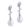 Silver Stick Pearl Earrings