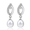 Dangle  Pearl  Oval Earrings