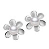 Round Freshwater Pearl Daisy Earrings
