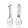 Dangle Pearl Hoop Earrings