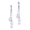 Triple Dangling Pearl Earrings