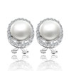 Crystal Framed Pearl Earrings