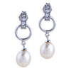  Hoop  And Pearl Earrings