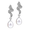 Crystal Wrapped Pearl Earrings