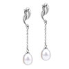  Cross  Stud Dangling Pearl  Earrings 