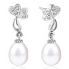 Ginkgo Leaf  Pearl  Earrings