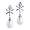  Dangle  Pearl Daisy  Earrings 