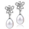 Dangle Pearl Butterfly Earrings