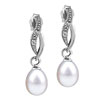 Dangle Pearl  Cross  Leaf  Earrings 
