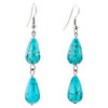 Two Drip Shape Turquoise Earrings