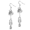 Sterling  Silver Purse  Dangle Lock Earrings