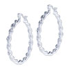 Sterling Silver - Twisted Hoop Earrings