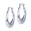 Sterling Silver - Puffed Hoop Earrings