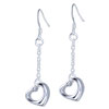 Elegant Dangling Heart Earrings