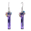 Pugster Classic Colorful Crystal Dangle Amethyst Swarovski Crystal Icicle February Birthstone