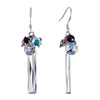 Pugster Classic Colorful Crystal Dangle Clear Swarovski Crystal Icicle April Birthstone