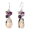 Pugster Purple Cluster Crystal Dangle Topaz Swarovski Crystal Drop November Birthstone Of Love