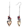 Pugster Colorful Crystal Cluster Dangle Topaz Swarovski Crystal Heart November Birthstone Of Love