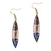 Elegant Red  Pink  And  Blue  Earrings