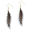 White Willow  Leaf   Earrings 