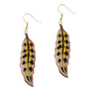  Pink  Willow Leaf  Earrings 