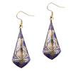 Purple  Sword Shaped Earrings