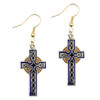  Filigree  Dark Blue Sword Earrings