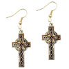  Filigree  Golden And Red Sword Earrings