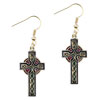  Filigree  Black And Red Sword Earrings