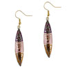 Elegant Red  Pink  And Orange Shuttle  Earrings 