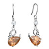  Swan  With Clear Crystal And November Birthstone Citrine Topaz  ... 