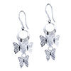 Filigree Three Butterfly Earrings